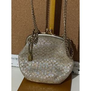 Coach lurex Kisslock vintage clutch rare colectible